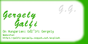 gergely galfi business card